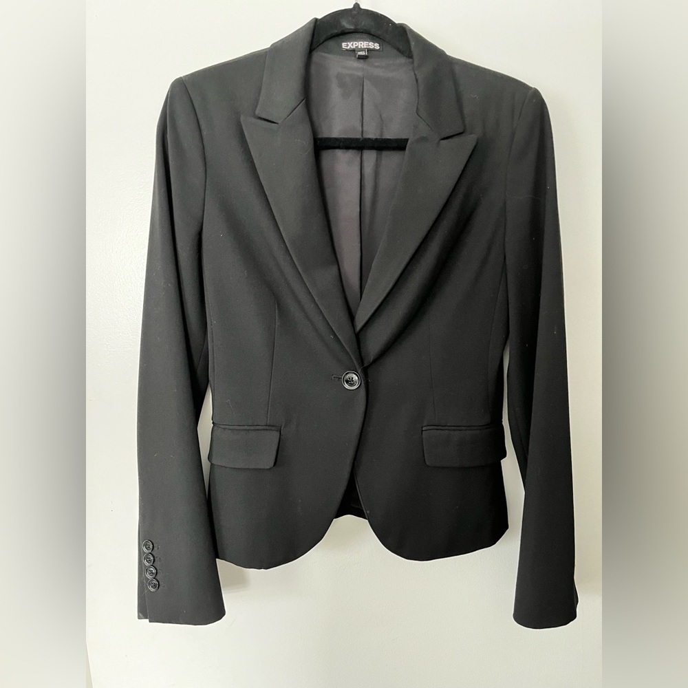 Express Black suit jacket size 6 Womens